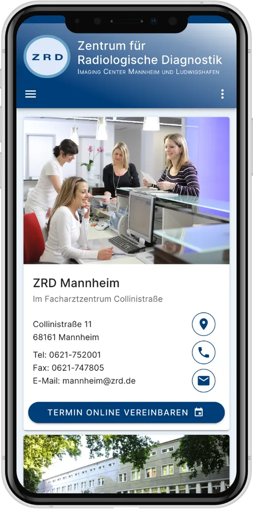 ZRD Webseite Mobile Screenshot