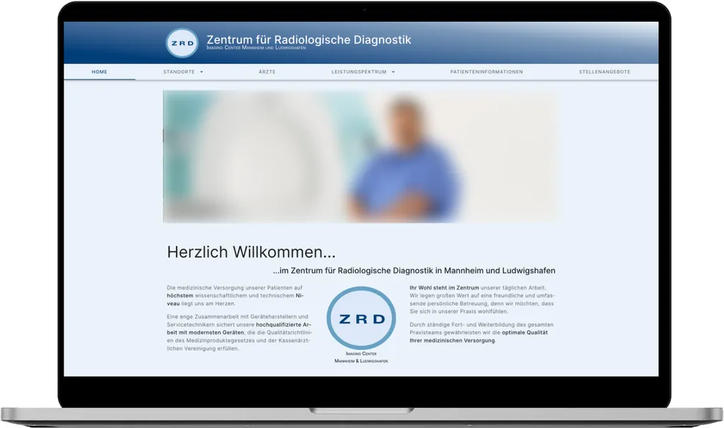 ZRD Webseite Desktop Screenshot